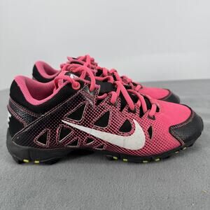 Nike Hyperdiamond Keystone GS Softball Cleats Pink Black Girls Size 4Y